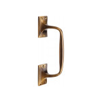 M Marcus Heritage Brass Cranked Design Face Fixing Pull Handle 202mm length